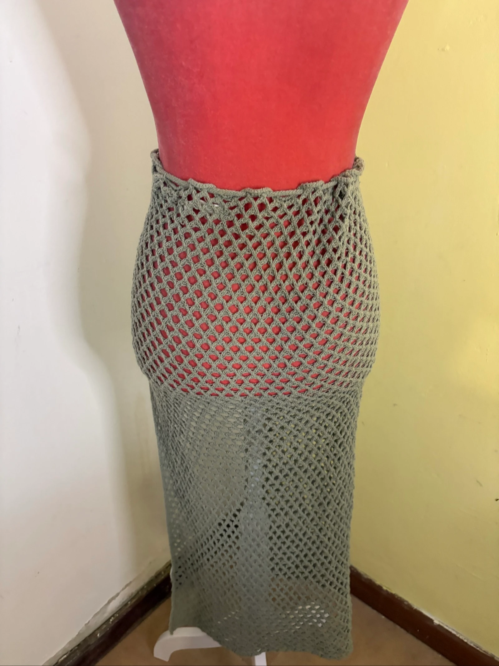 Long Crochet Hollowed Skirt, Beach Cover-Up – photo 6